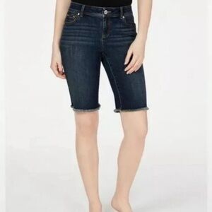 Paige Cut Off Long Short | Dark Wash | 30